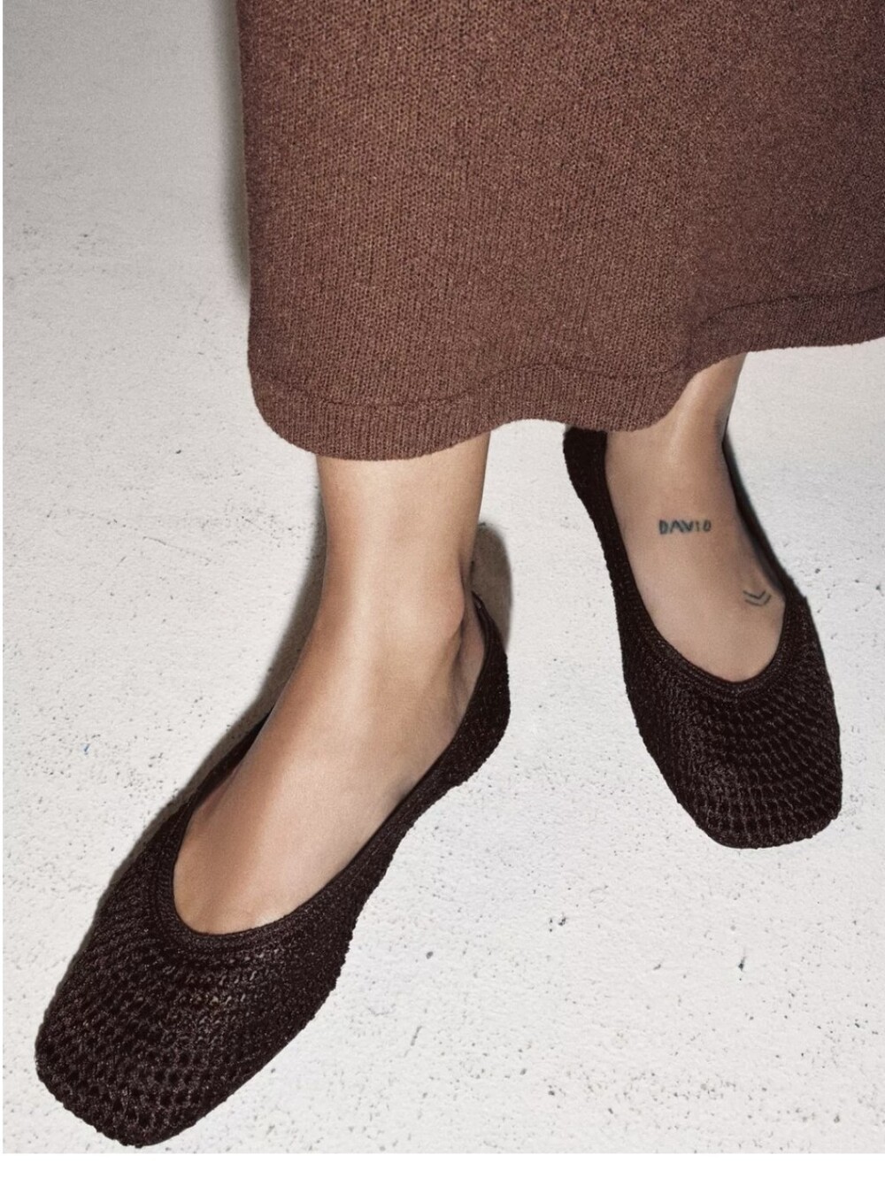 Zara BRAIDED BALLET FLATS(7.5)